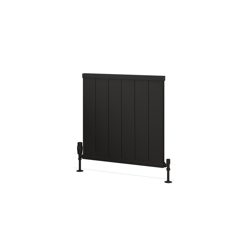 Kingswood Slimline 600 x 610 Aluminium Radiator Matt Black