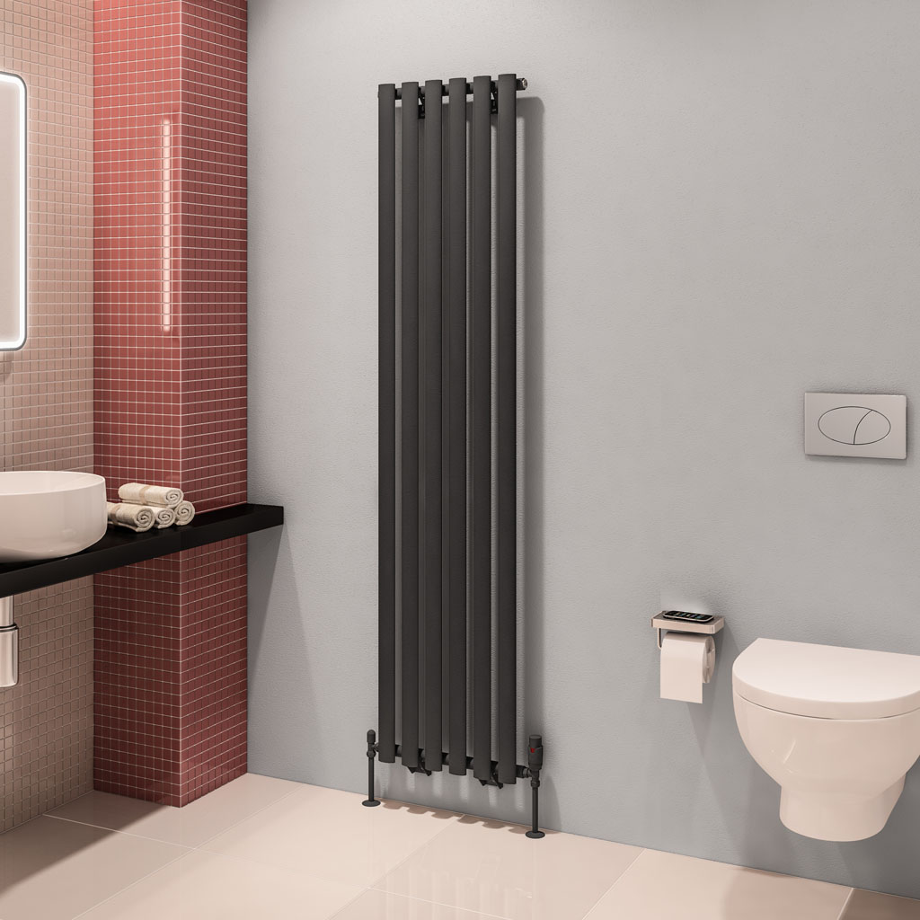 Tunstall 1800 x 420 Radiator Matt Anthracite