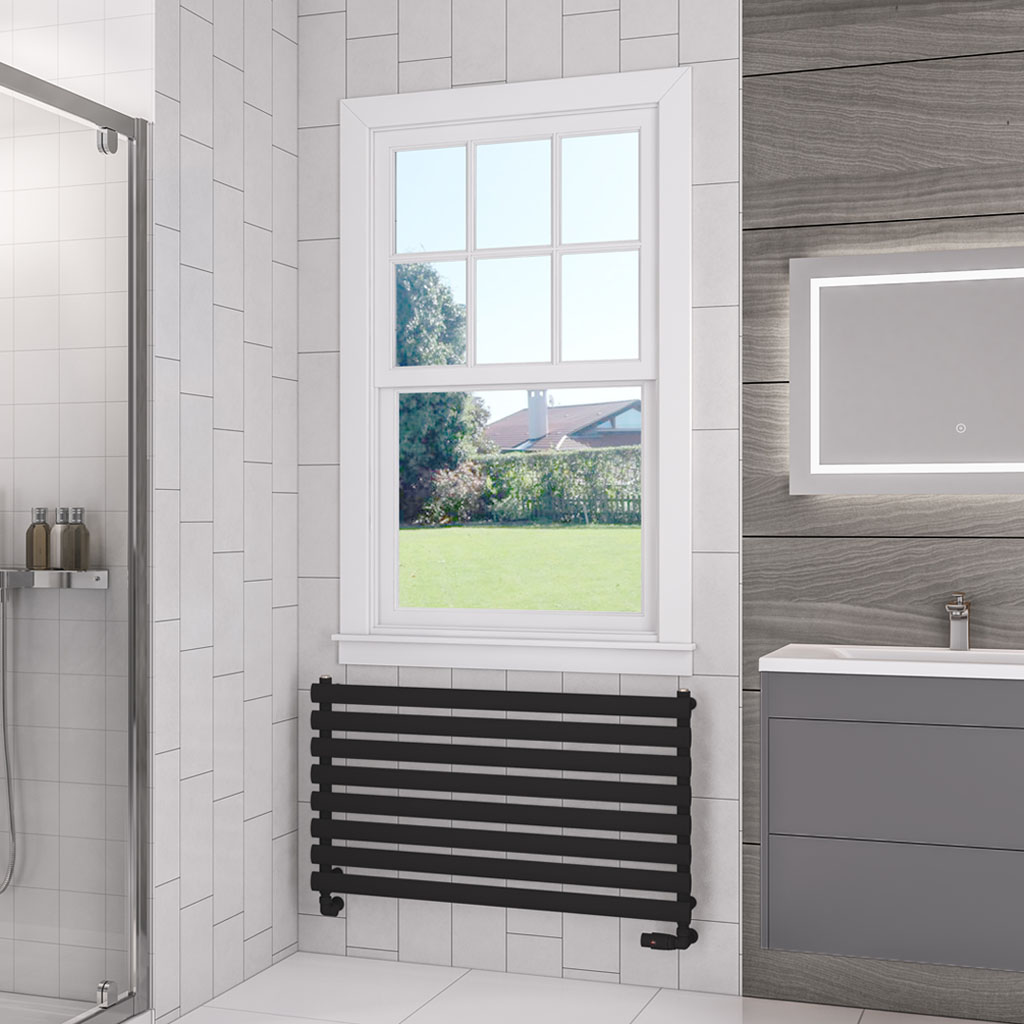 Tunstall 560 x 1000 Towel Rail Matt Black