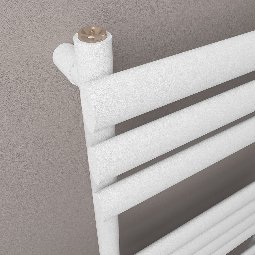 Tunstall 800 x 500 Towel Rail Matt White