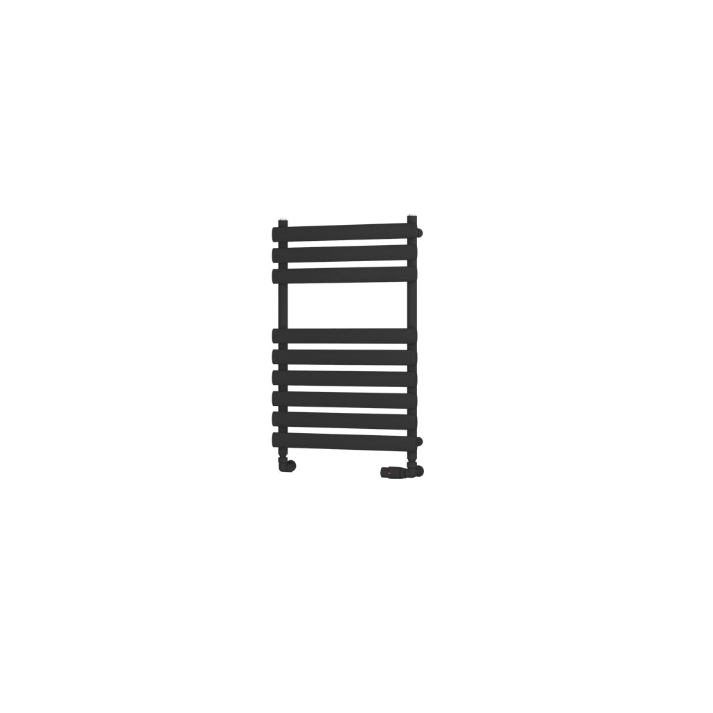 Tunstall 800 x 500 Towel Rail Matt Black