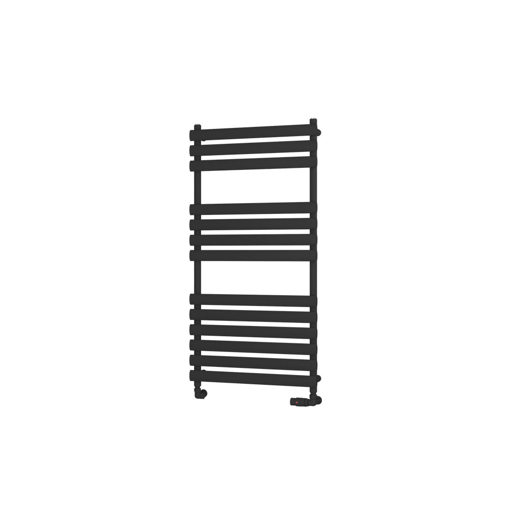 Tunstall 1200 x 600 Towel Rail Matt Black