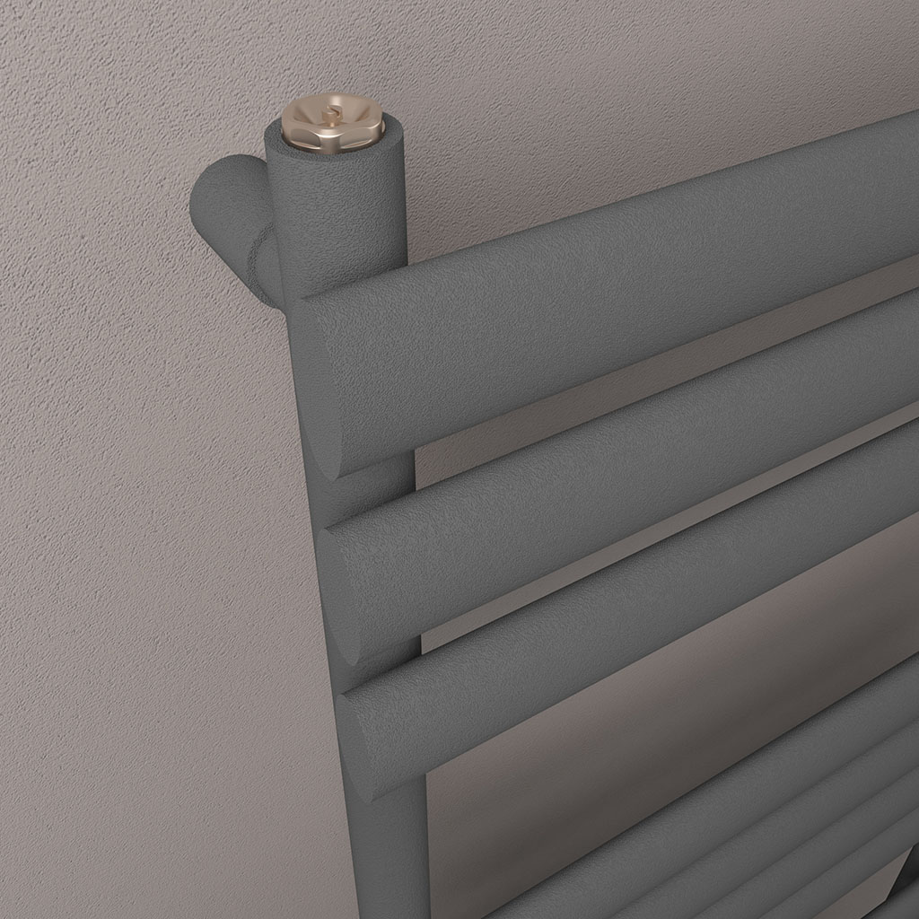 Tunstall 1600 x 600 Towel Rail Matt Anthracite