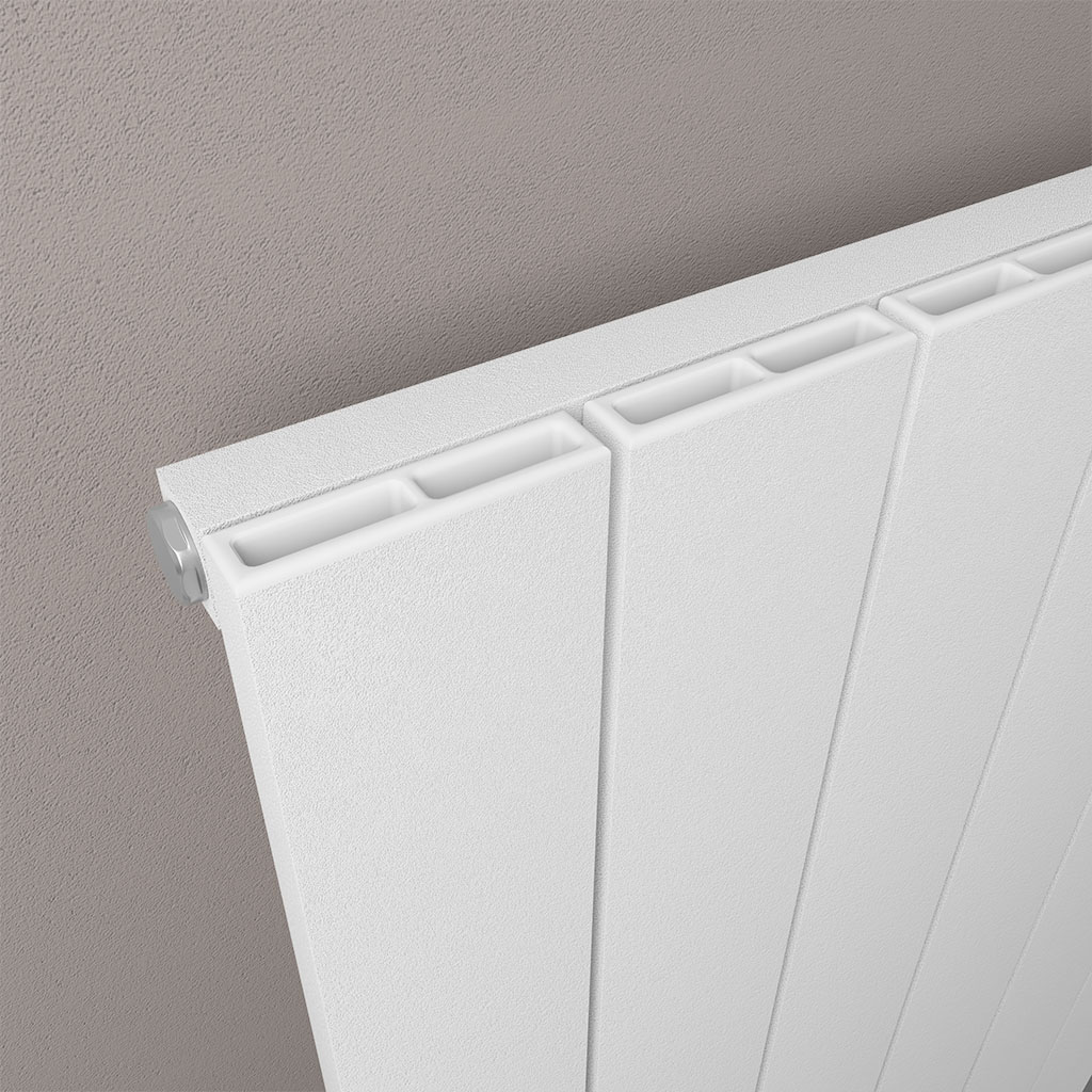 Charlton 1800 x 470 Aluminium Radiator Matt White