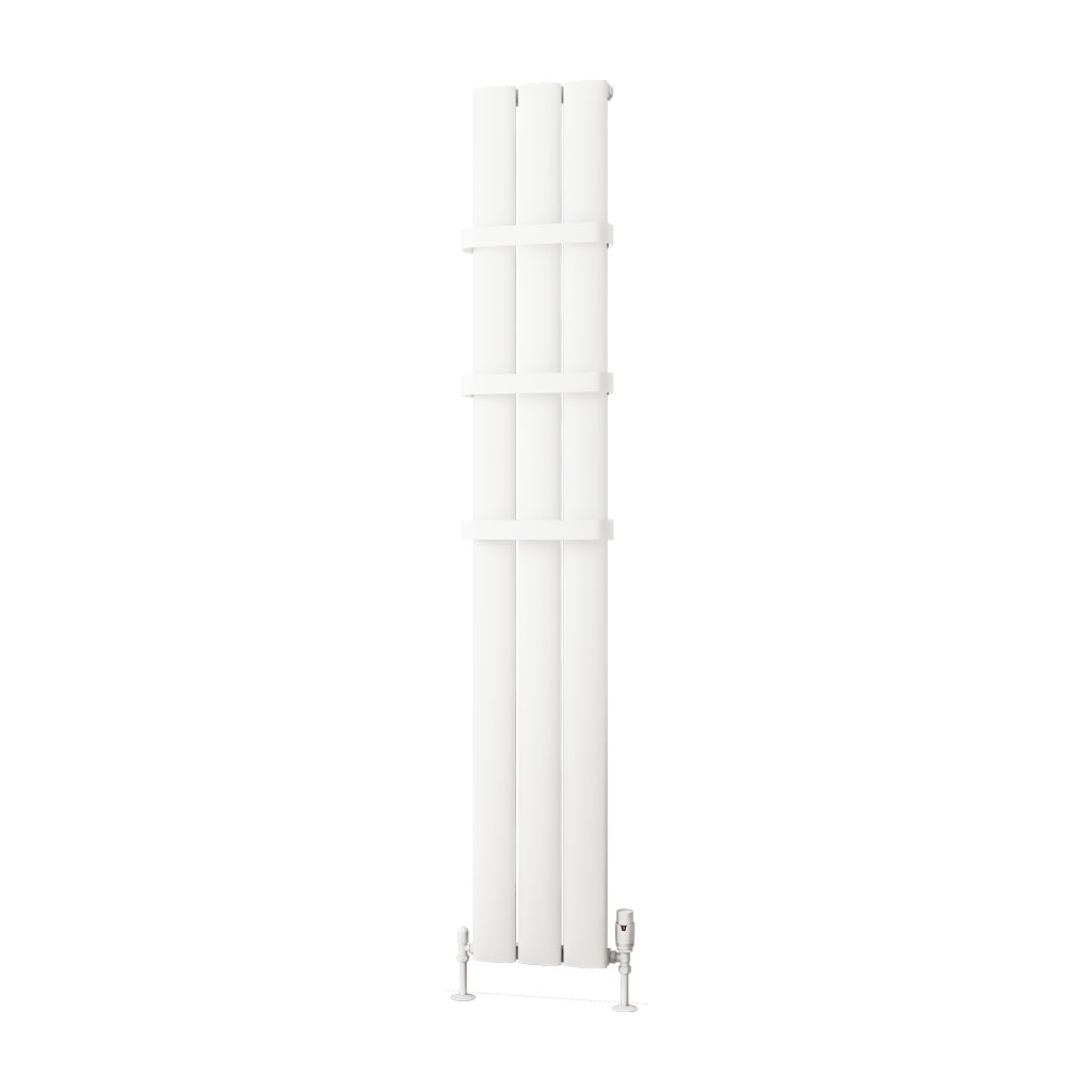 Malmesbury 1800 x 280 Aluminium Radiator Matt White