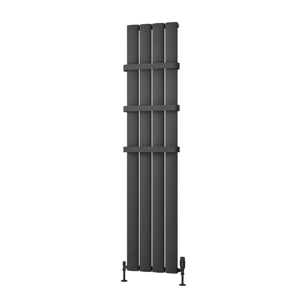 Malmesbury 1800 x 375 Aluminium Radiator Matt Anthracite