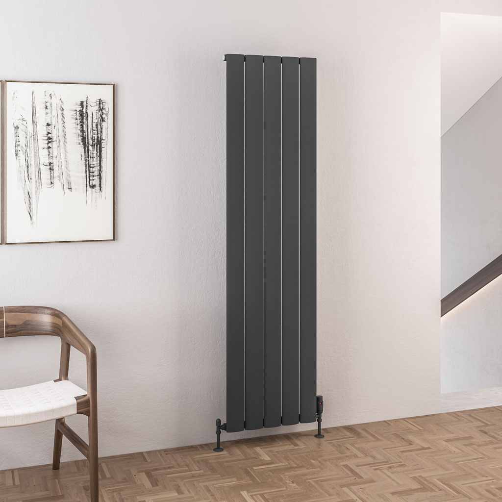 Malmesbury 1800 x 470 Aluminium Radiator Matt Anthracite