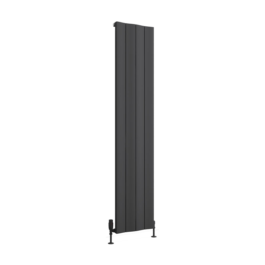 Fairford 1800 x 375 Aluminium Radiator Matt Anthracite