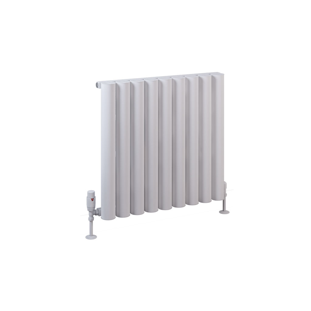 Burford 600 x 625 Aluminium Radiator Matt White