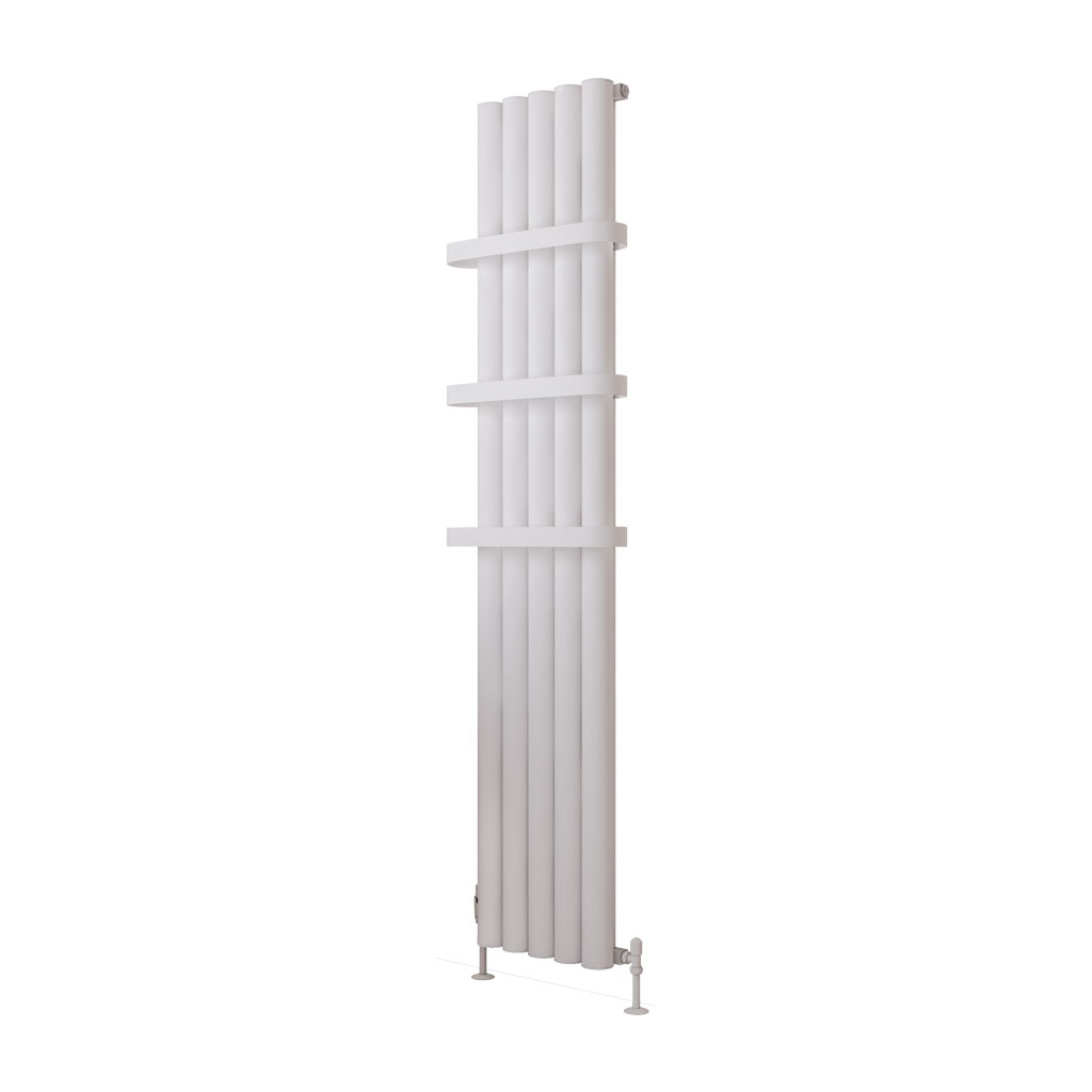 Burford 1800 x 345 Aluminium Radiator Matt White