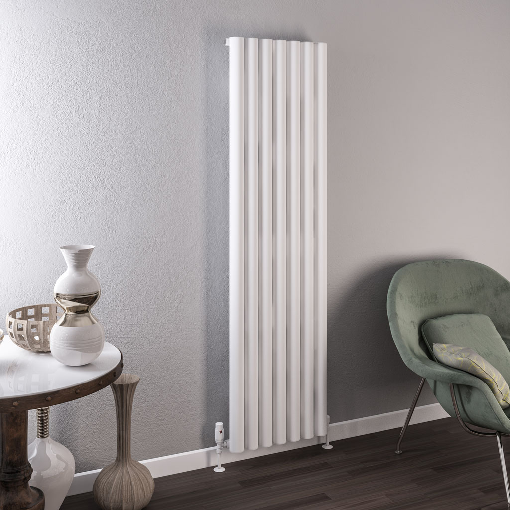 Burford 1800 x 485 Aluminium Radiator Matt White