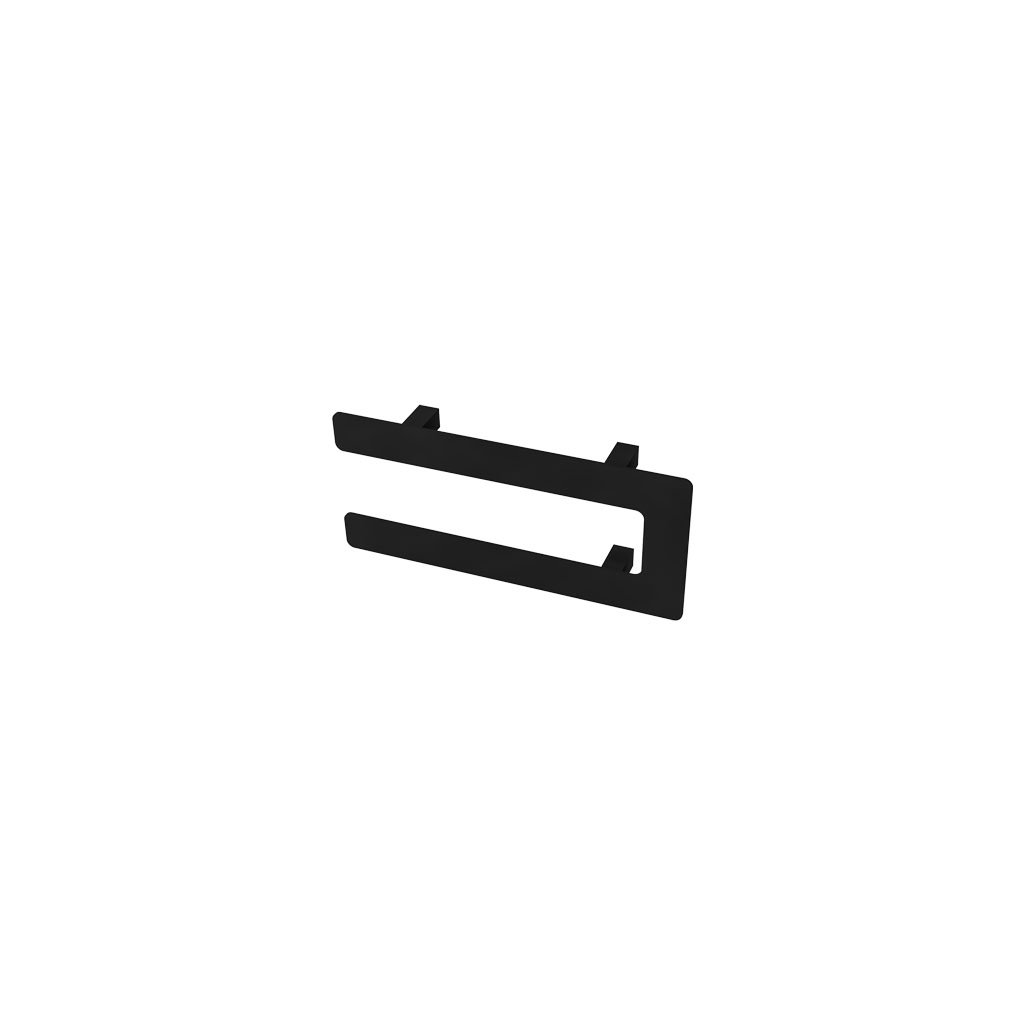 Universal Double Flat Style Towel Hanger 375mm Matt Black