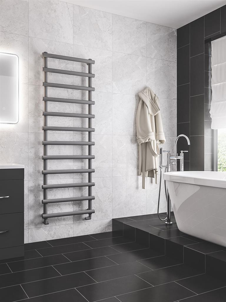 Marlow 1750 x 600 Towel Rail Matt Grey