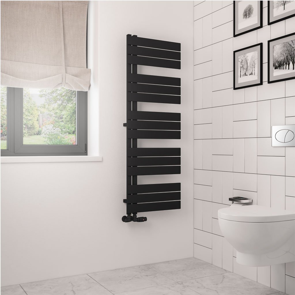 Helmsley 1400 x 500 Towel Rail Matt Black