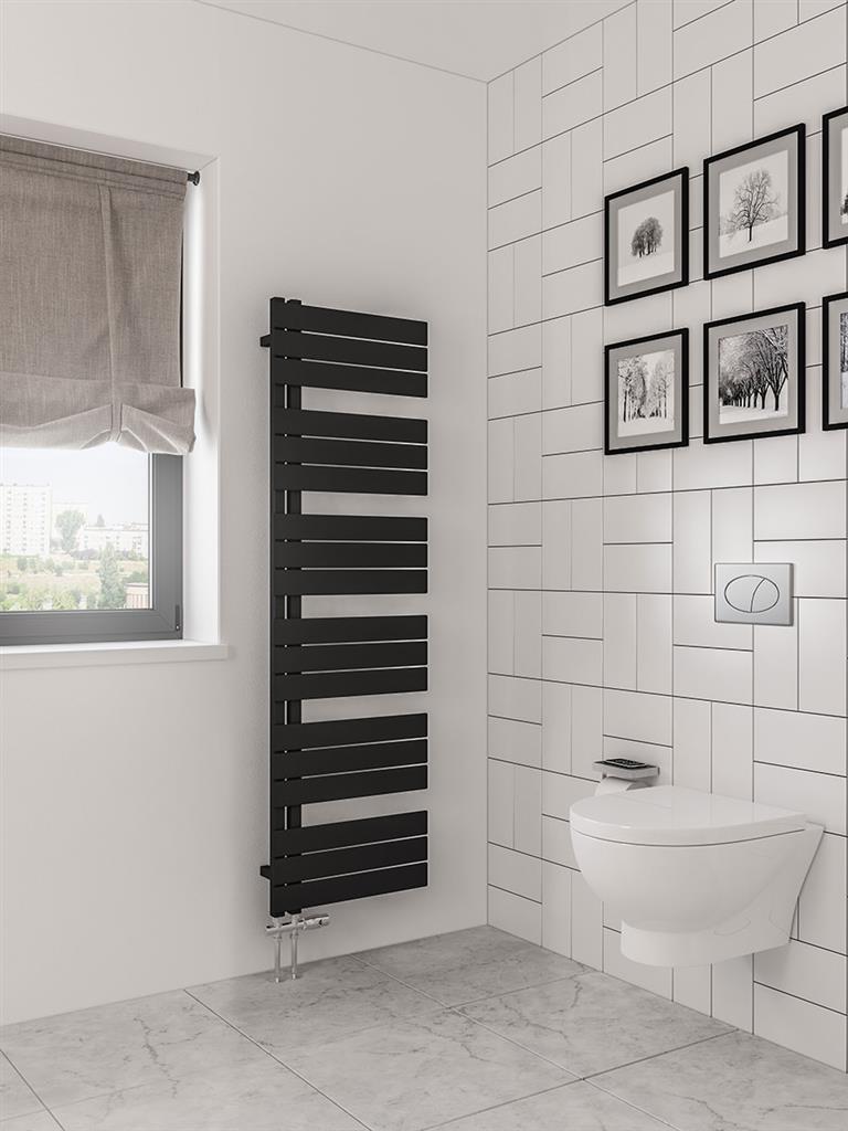 Helmsley 1640 x 500 Towel Rail Matt Black