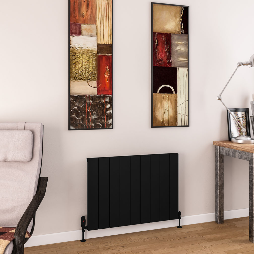 Charlton 600 x 850 Aluminium Radiator Matt Black