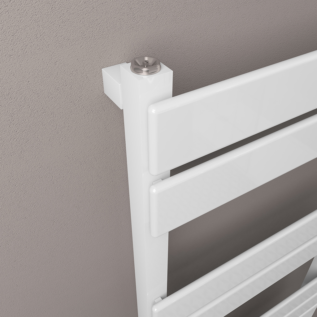 Deddington 800 x 600 Towel Rail Gloss White