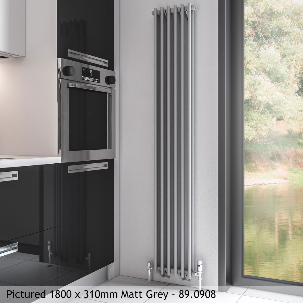 Murano 1800 x 310 Radiator Matt Grey