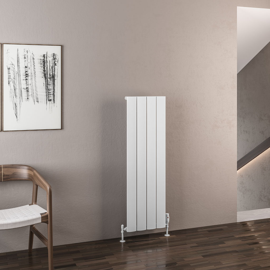 Malmesbury 1200 x 375 Aluminium Radiator Matt White