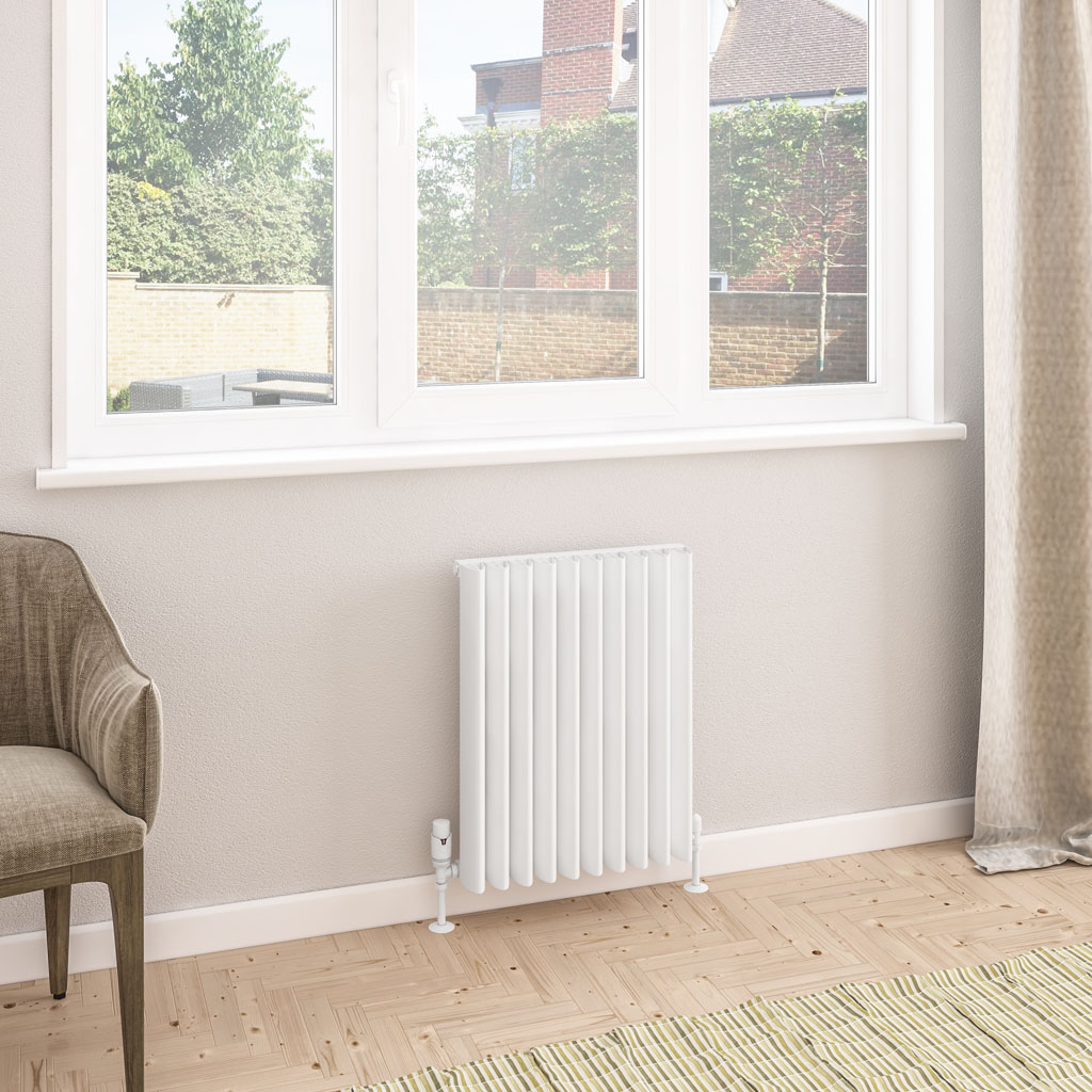 Witney 600 x 470 Aluminium Radiator Matt White