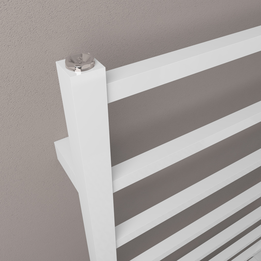 Tuscan Square Towel Rail 800 x 600 Gloss White