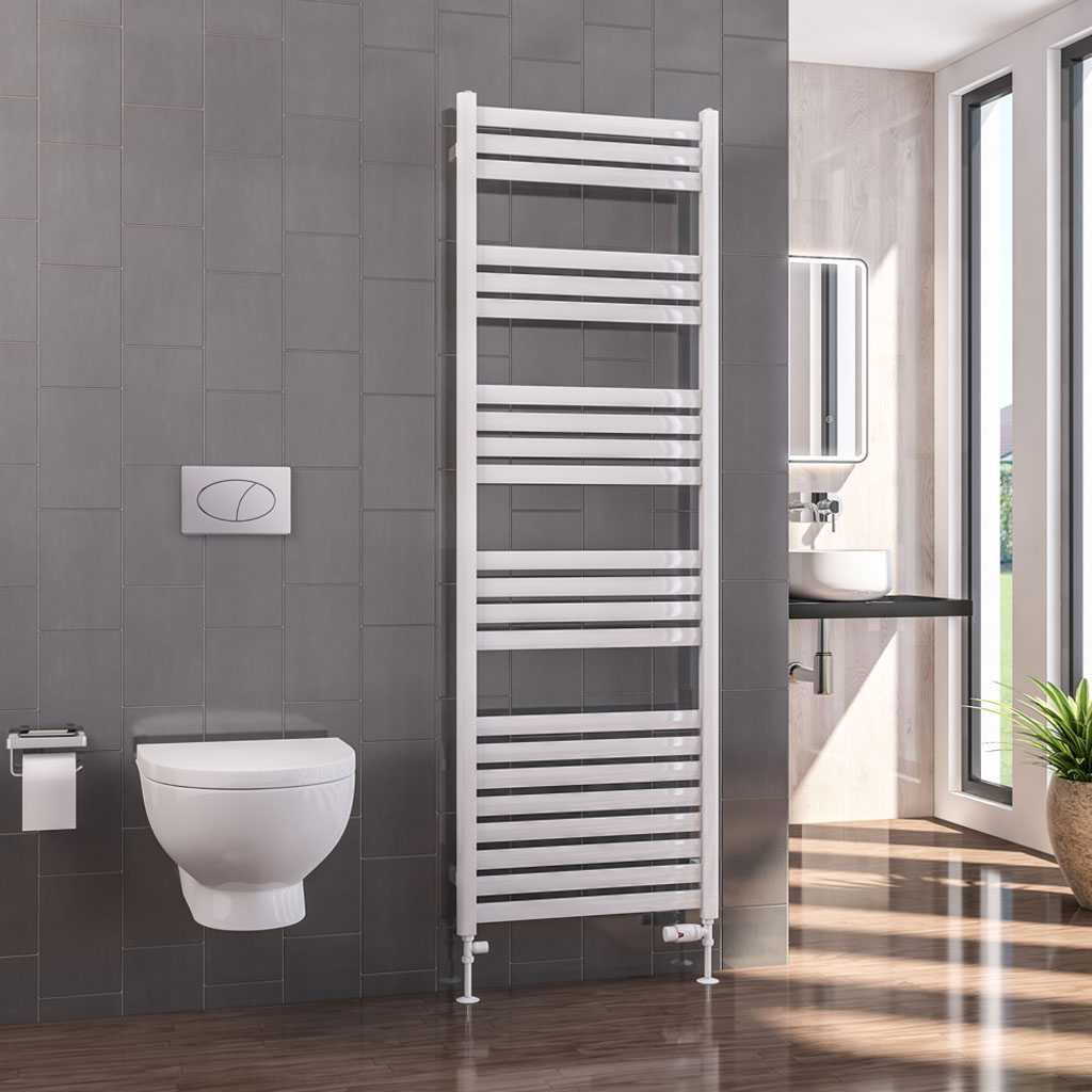 Defford 1800 x 600mm Towel Rail Gloss White