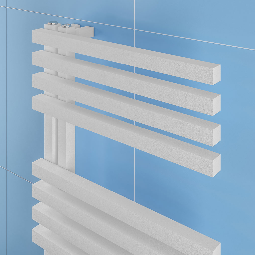 Reinbach 1200 x 500mm Towel Rail Matt White