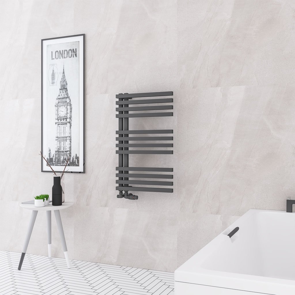 Reinbach 800 x 500mm Towel Rail Matt Anthracite