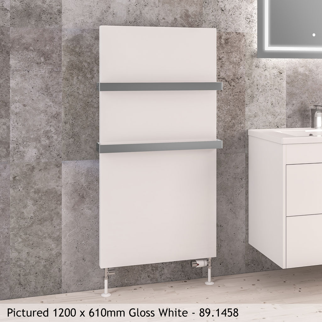 Wingrave 1200 x 610 Flat Panel Radiator Gloss White