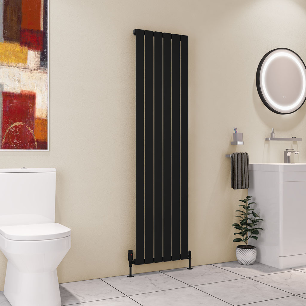 Deddington 1800 x 470 Radiator Matt Black