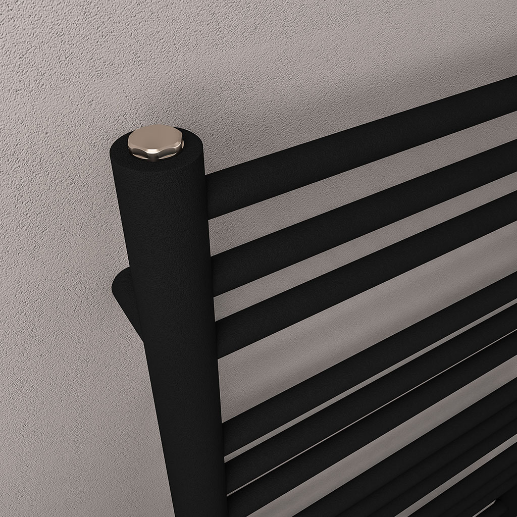 Corinium Round 1800 x 600 Towel Rail Matt Black