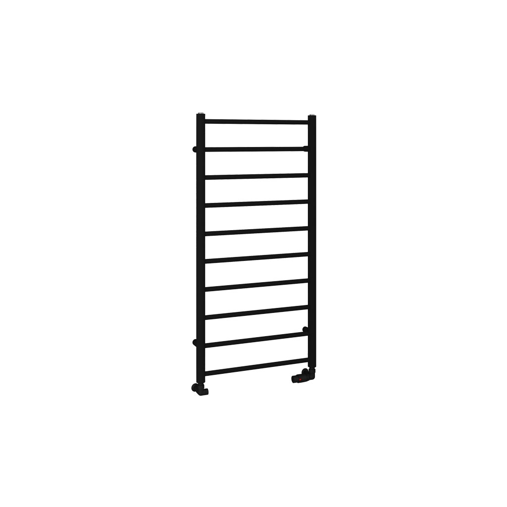 Tuscan Round 1200 x 600 Towel Rail Matt Black