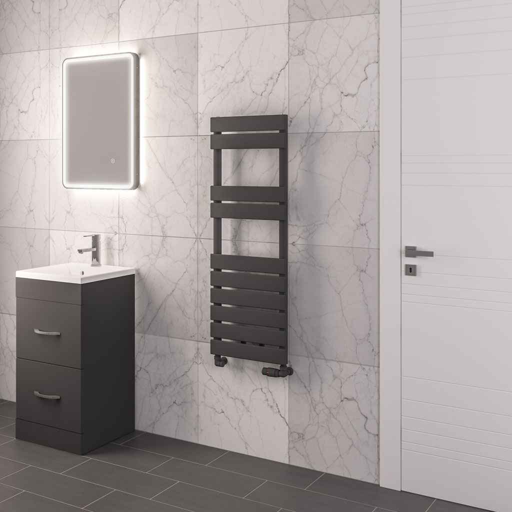 Addington 1110 x 400 Towel Rail Type10 Matt Anthracite