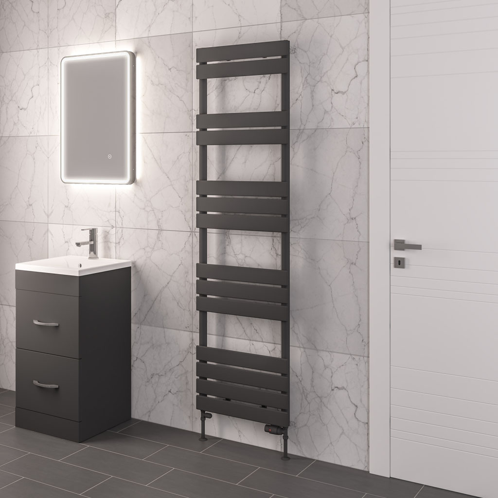 Addington 1750 x 500 Towel Rail Type10 Matt Anthracite