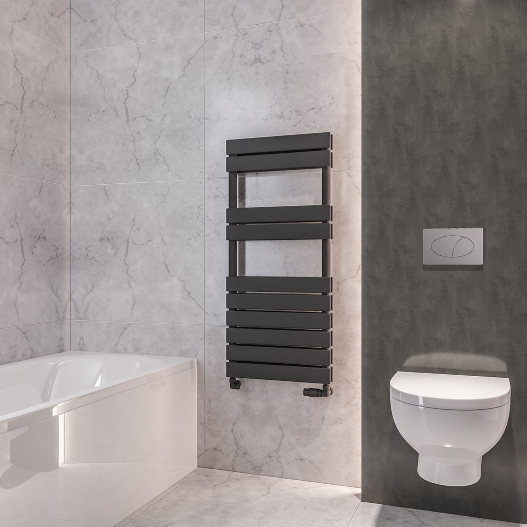 Addington 1110 x 500 Towel Rail Type20 Matt Anthracite