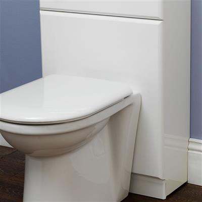 Diamante 50cm(W) x 225cm(D) WC Unit - Gloss White