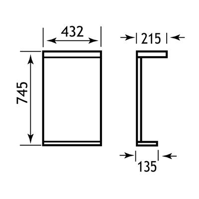 43cm mirror 1 Halogen White