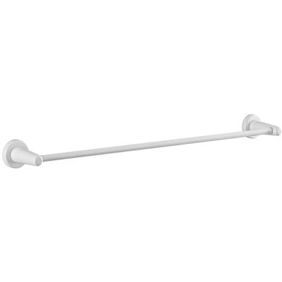 Round Magnetic Towel Hanger 600mm. Gloss White