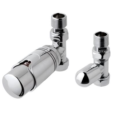 New 15mm Straight TRV & Lockshield Valve Chrome