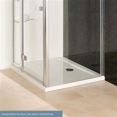 Volente Plan B ABS 1000mm x 800mm Rectangular Stone Resin Shower Tray - White