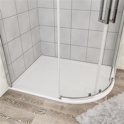  Corsair 1200 x 800mm Offset Quad Right Hand (RH) 25mm Shower Tray - White 