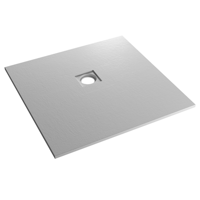  Crossland  800 x 800mm Square  Shower Tray with Slate Finish - Grey