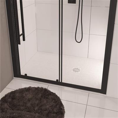  Crossland  1200 x 800mm Rectangular Shower Tray with Slate Finish - White