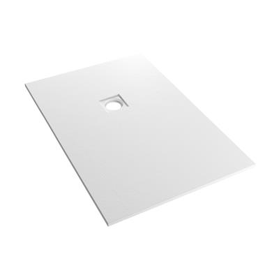  Crossland 1400 x 800mm Rectangular  Shower Tray with Slate Finish - White