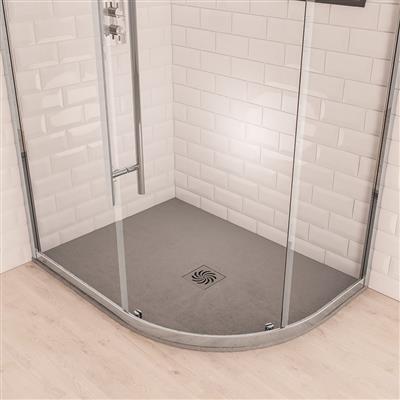  Crossland  1200 x 900mm Right Hand (RH) Offset Quad Shower Tray with Slate Finish - Grey