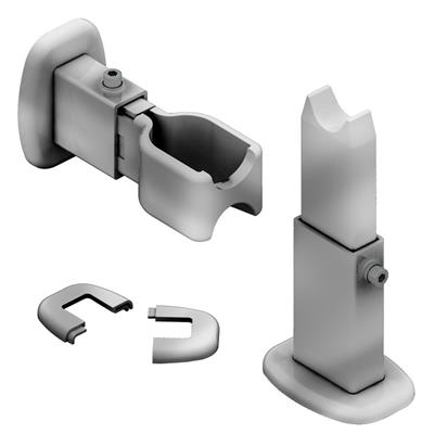 Room Divider Bracket Set for Towel Rails Chrome