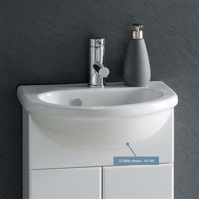 Madrid 60cm x 52cm 1 Tap Hole Ceramic Basin - White