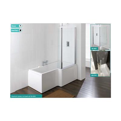 Quantum Carronite 1500 Showerbath Panel White