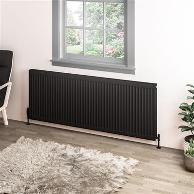 Type 11 Compact Panel Radiator 600 x 1600 Matt Black