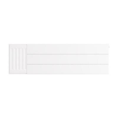 Flat Cover Plate with Lines 300 x 1000 Gloss White